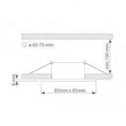 Oprawa downlight/oczko Milagro WHITE EKZ282