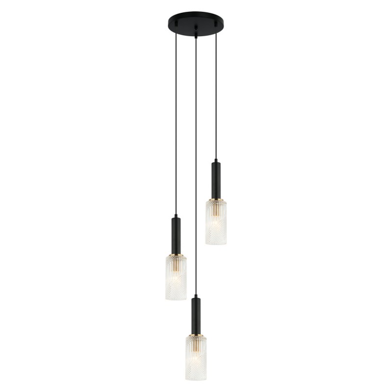 Lampa wisząca Italux PND-43309-3 BK+BR