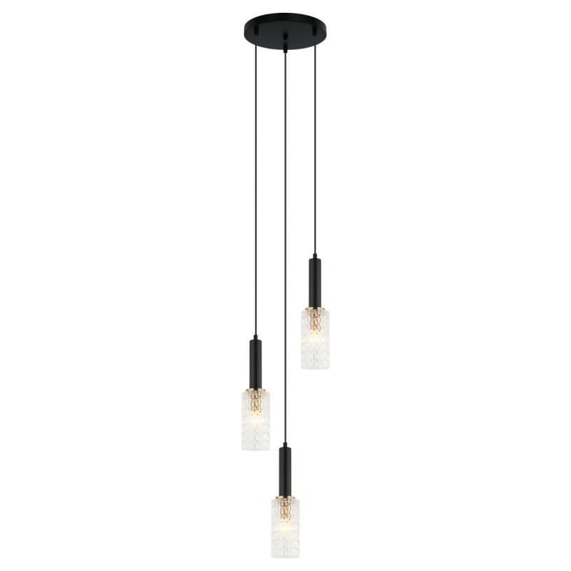 Lampa wisząca Italux PND-43363-3 BK+BR