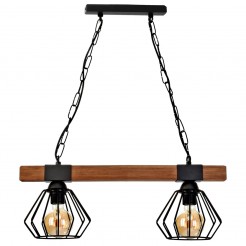 Lampa wisząca Milagro BLACK /WOOD MLP6192