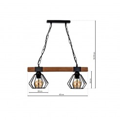 Lampa wisząca Milagro BLACK /WOOD MLP6192