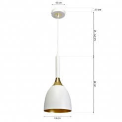 Lampa wisząca Milagro WHITE/GOLD  MLP6219