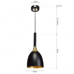 Lampa wisząca Milagro BLACK/GOLD  MLP6221