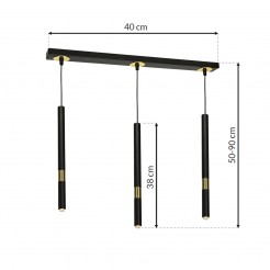 Lampa wisząca Milagro BLACK/GOLD  MLP6334