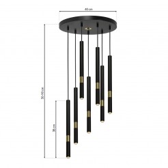 Lampa wisząca Milagro BLACK/GOLD MLP6385