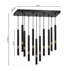 Lampa wisząca Milagro BLACK/GOLD MLP6386