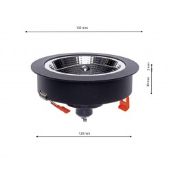 Oprawa downlight/oczko Milagro BLACK ML5696