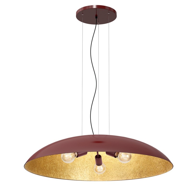 Lampa wisząca Luminex burgundy/gold 1695