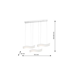 LAMPA WISZĄCA WAVE 24W LED ML324