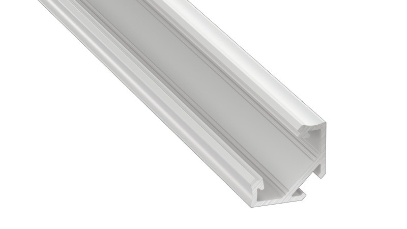 PROFIL ALUMINIOWY NAROŻNY BIAŁY TYP C 1m + KLOSZ MLECZNY EKPR9320