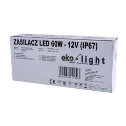ZASILACZ LED 60W IP67 EKZAS003