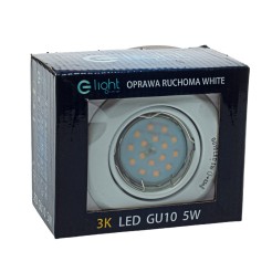 OCZKO OKRĄGŁE GU10 1X5W LED BIAŁE EKZ2556