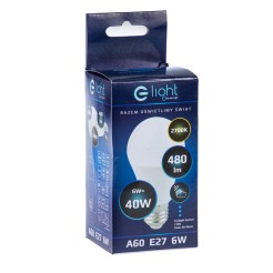 Żarówka LED 6W E27 Zmierzchowo-ruchowa 2700K EK2600