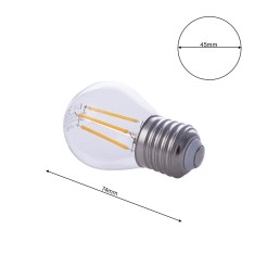 Żarówka Filamentowa LED 4W G45 E27 2700K EKZF983