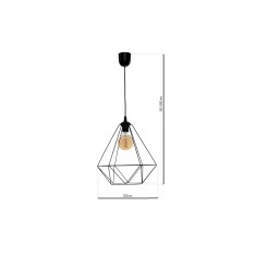 Lampa wisząca BASKET BLACK 1xE27 MLP7214