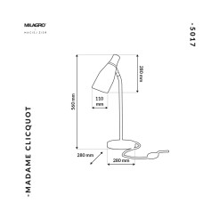 Lampa Biurkowa MADAME CLICQUOT 1xE27 MZ5017