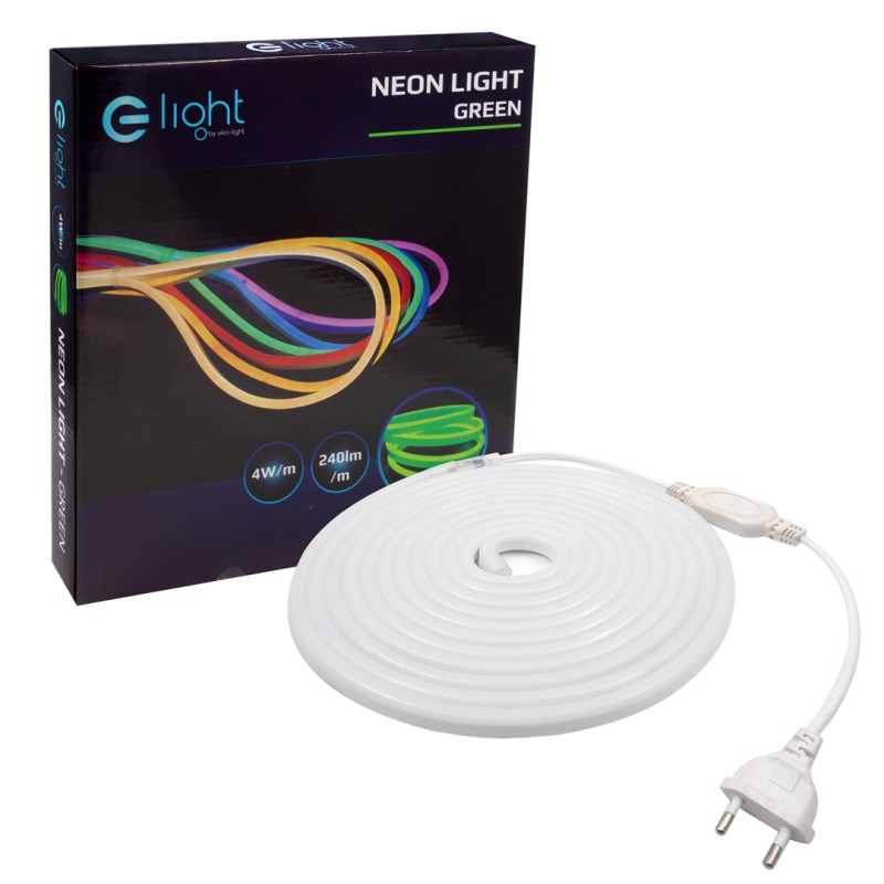 NEON FLEX LED ZIELONY 5M 230V EKF1244