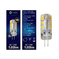 Żarówka LED 1,5W G4 12V. Barwa: Ciepła EKZA350