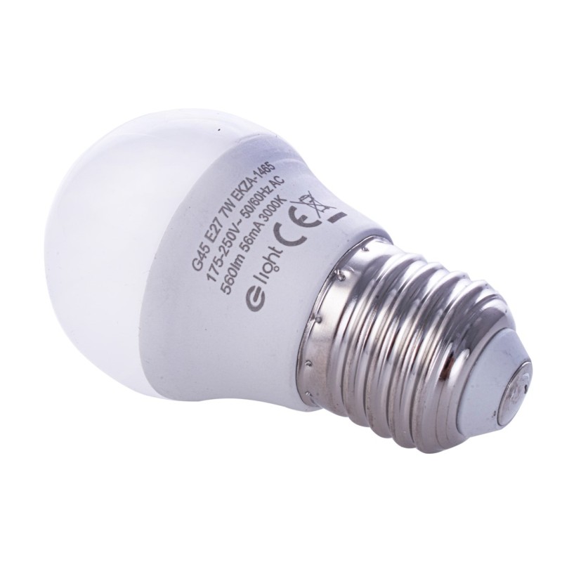 Żarówka LED 7W E27 G45. Barwa: Ciepła EKZA1465