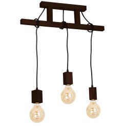 Lampa Wisząca JACK 3xE27 Orzech MLP4360