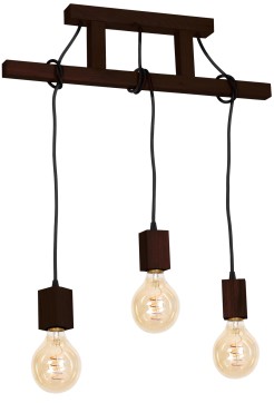 Lampa Wisząca JACK 3xE27 Orzech MLP4360