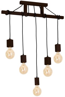 Lampa Wisząca JACK 5xE27 Orzech MLP4361