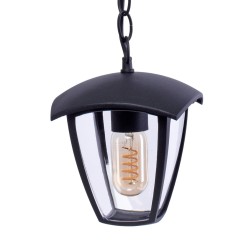 Lampa ogrodowa wisząca FOX BLACK 1xE27 EKO3544