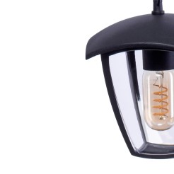 Lampa ogrodowa wisząca FOX BLACK 1xE27 EKO3544