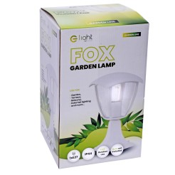 Lampa ogrodowa stojąca FOX WHITE 1xE27 Mała EKO3513