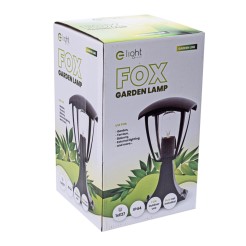 Lampa ogrodowa stojąca FOX BLACK 1xE27 Mała EKO3551