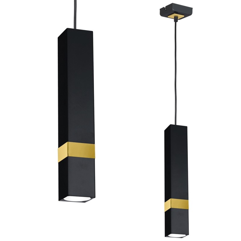 Lampa wisząca VIDAR BLACK/GOLD 1xGU10 MLP6279