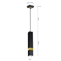 Lampa wisząca VIDAR BLACK/GOLD 1xGU10 MLP6279