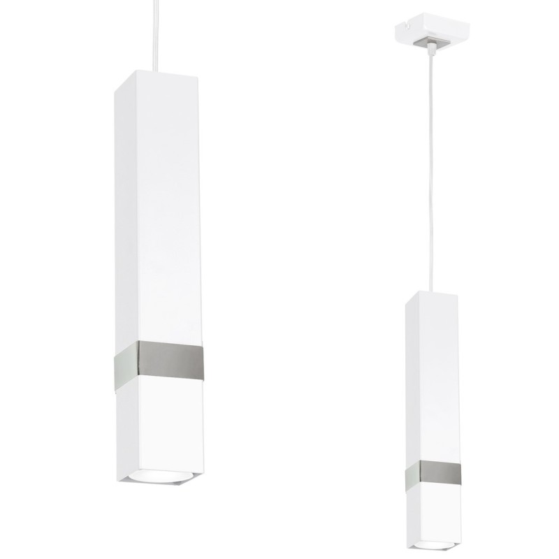 Lampa wisząca VIDAR WHITE/CHROME 1xGU10 MLP6283