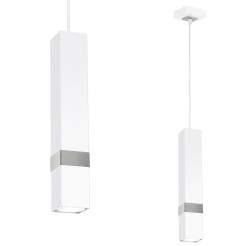 Lampa wisząca VIDAR WHITE/CHROME 1xGU10 MLP6283