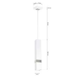 Lampa wisząca VIDAR WHITE/CHROME 1xGU10 MLP6283