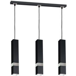 Lampa wisząca VIDAR BLACK/CHROME 3xGU10 MLP6288