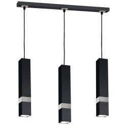 Lampa wisząca VIDAR BLACK/CHROME 3xGU10 MLP6288