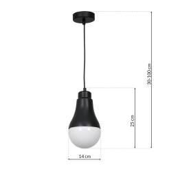 Lampa wisząca HELIOS BLACK 1xE14 40W MLP6469