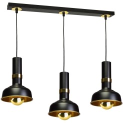 Lampa wisząca MARGO BLACK/GOLD 3xE27 MLP6210