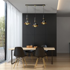 Lampa wisząca MARGO BLACK/GOLD 3xE27 MLP6210