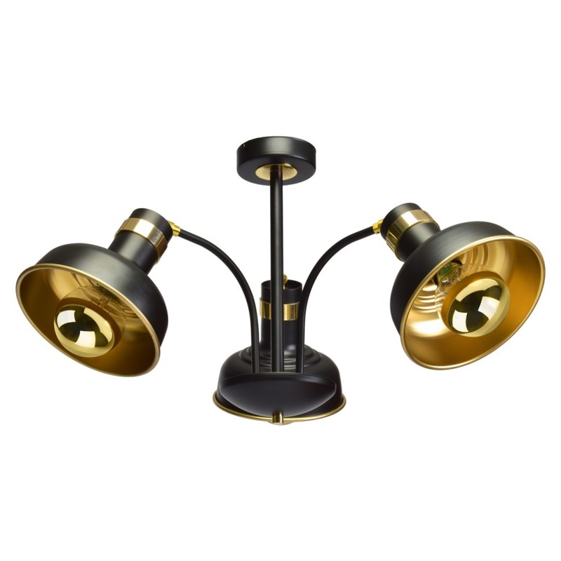 Lampa sufitowa MARGO BLACK/GOLD 3xE27 MLP6211