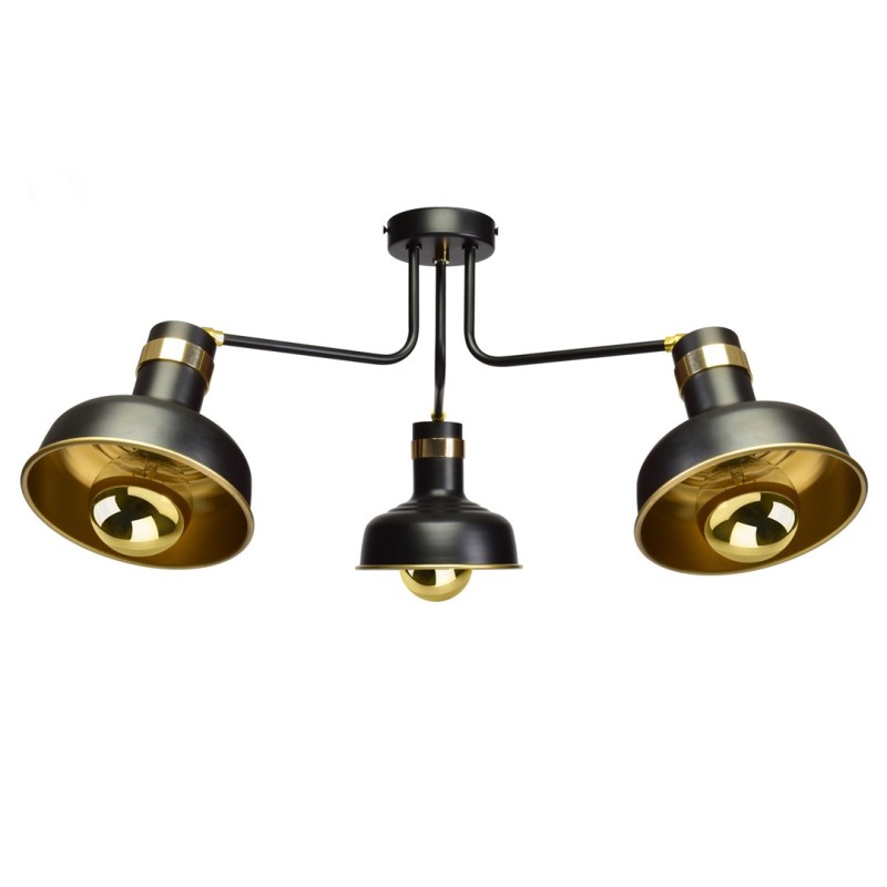 Lampa sufitowa MARGO 3xE27 BLACK/GOLD 3xE27 MLP6212