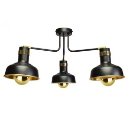 Lampa sufitowa MARGO 3xE27 BLACK/GOLD 3xE27 MLP6212