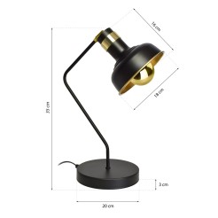 Lampa biurkowa MARGO BLACK/GOLD 1E27 MLP6213