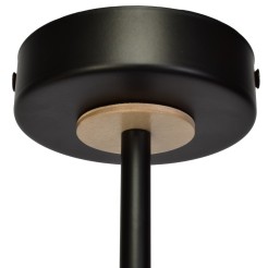 Lampa wisząca SALMA BLACK / WOOD 1xE27 60W MLP6295