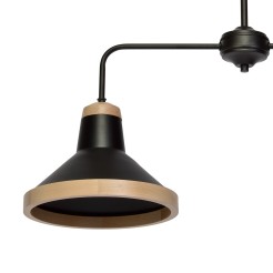 Lampa sufitowa SALMA BLACK / WOOD 2xE27 60W MLP6296