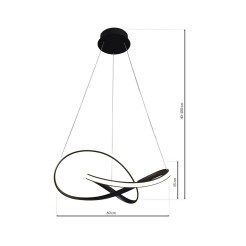 LAMPA WISZĄCA CAPPIO BLACK 36W LED ML6771
