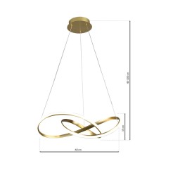 LAMPA WISZĄCA CAPPIO GOLD 36W LED ML6772