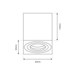 Bima Spot Square White ML7012