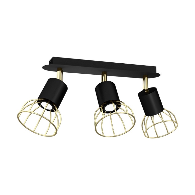 Lampa sufitowa DANTE Black/Gold 3xGU10 MLP7246